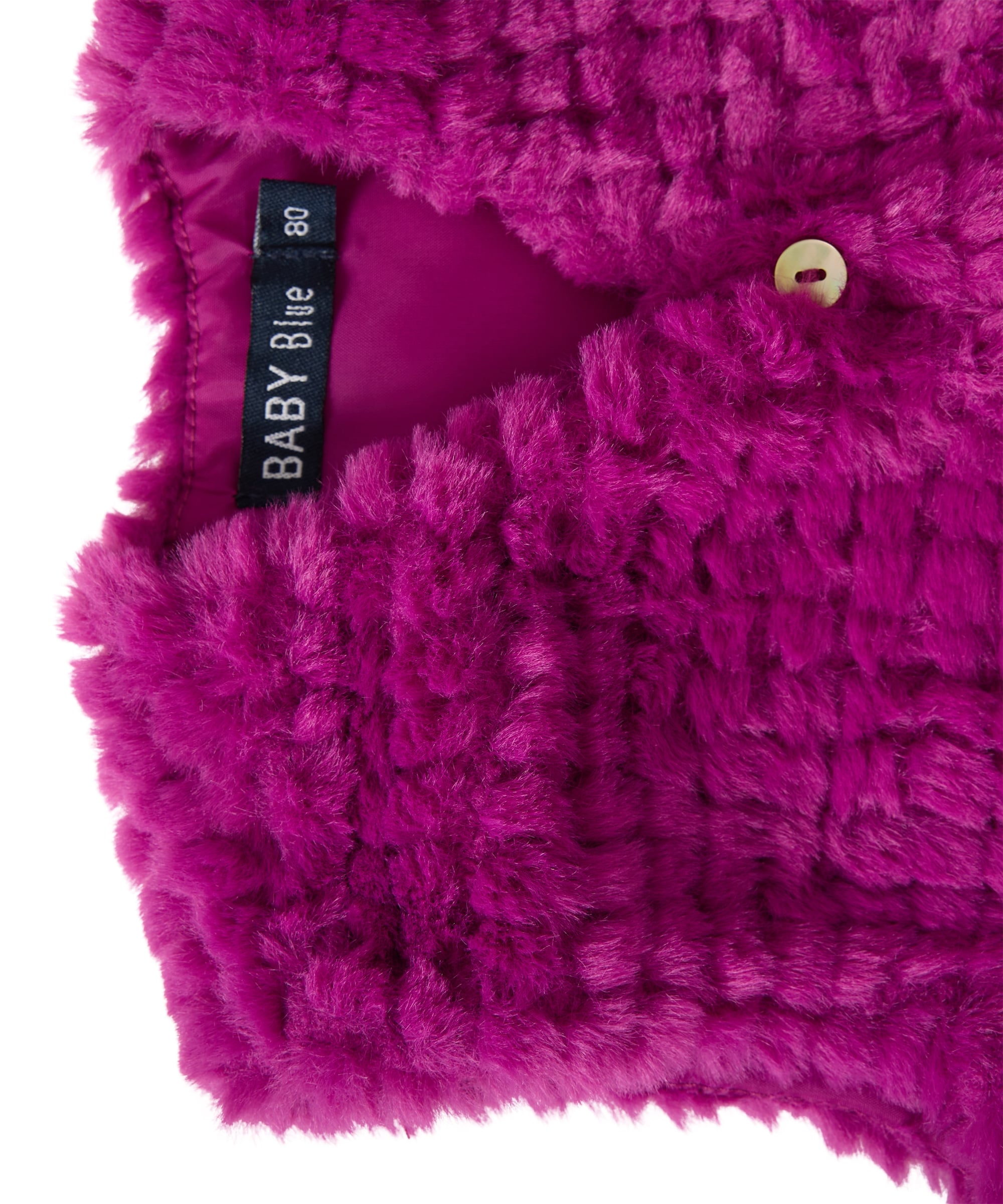 fake fur gilet met knoopsluiting