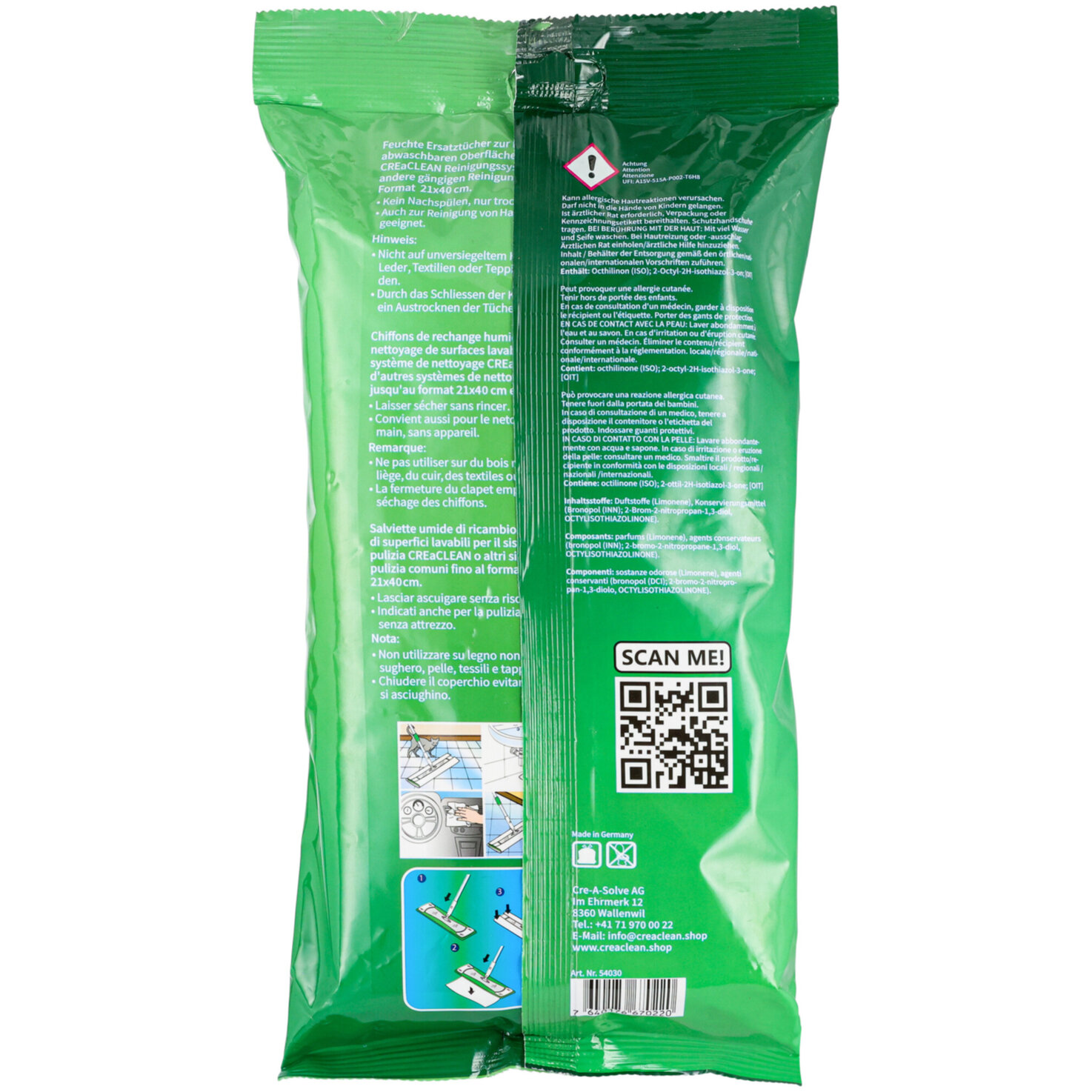 CREaCLEAN Feuchte Ersatztücher XL 20 Stück