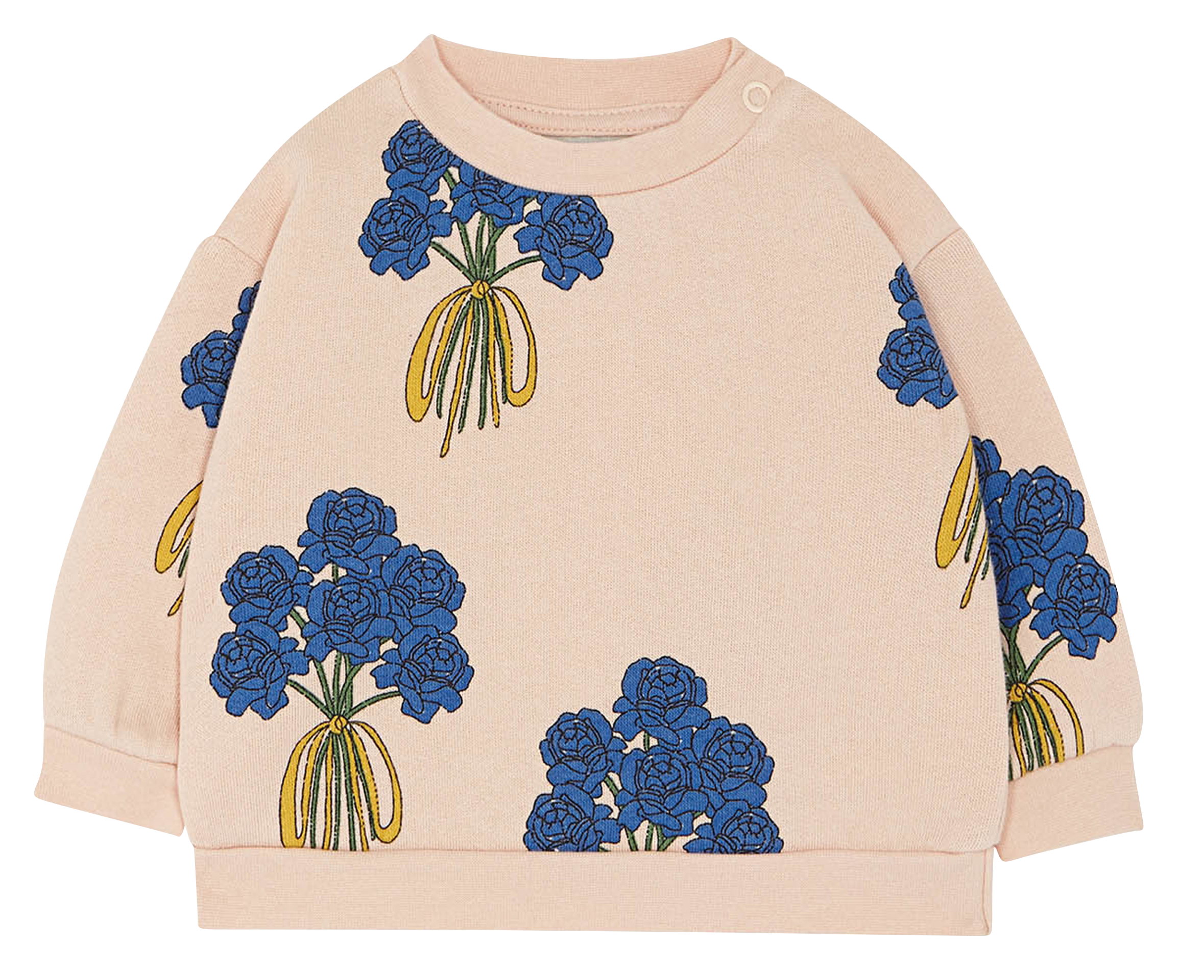 Sweat col rond imprimé en coton| Rose