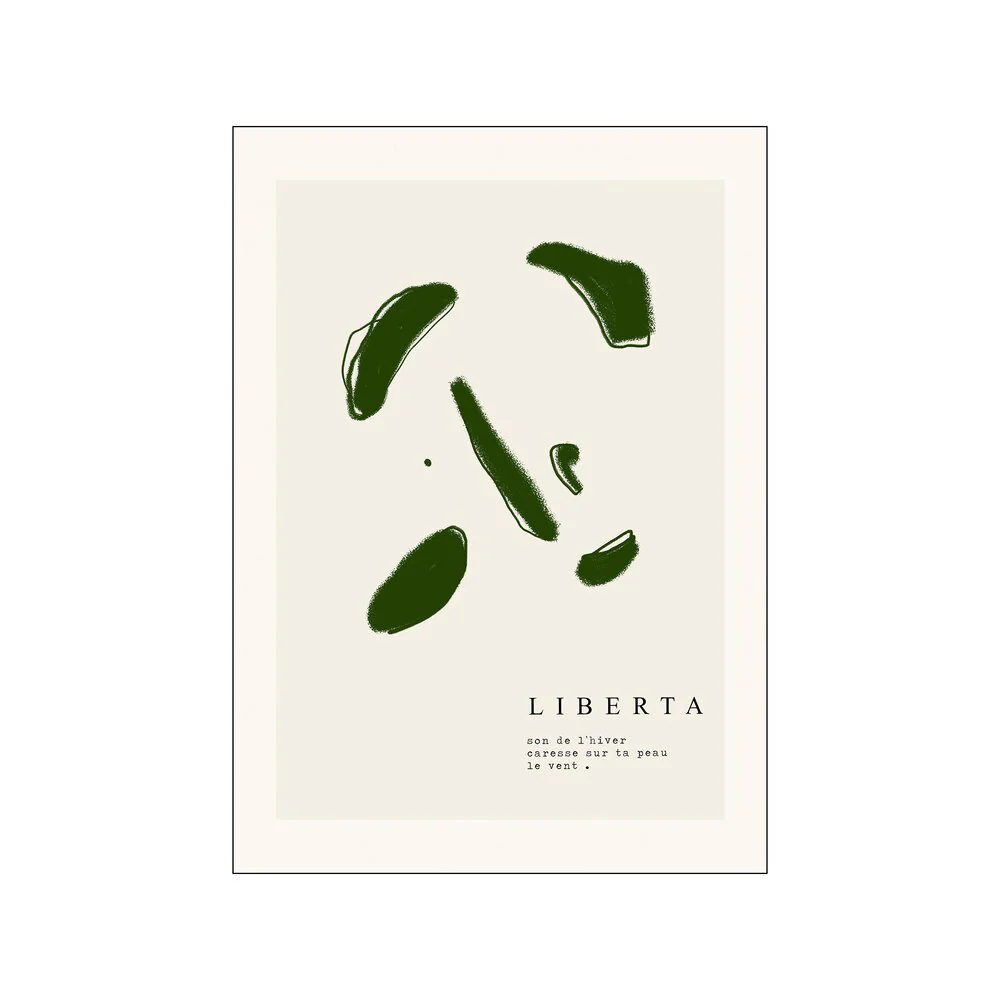 Poster & Frame  Sophie M. Lucie Liberta plakat, beige/grøn - 50x70 cm