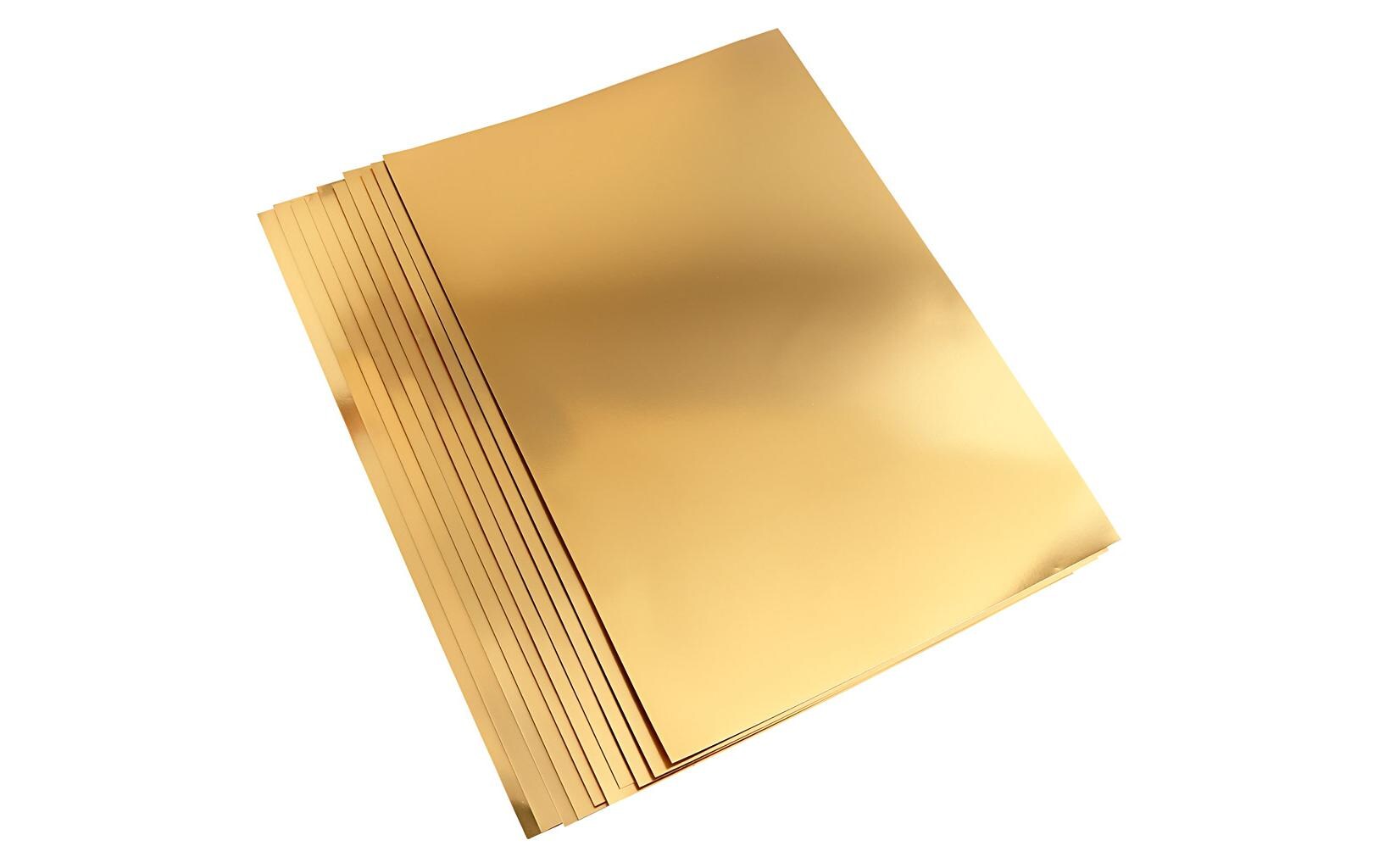 Metallicpapier A2, 280 g/m², Gold,10 BlattMetallic-Folienkarton