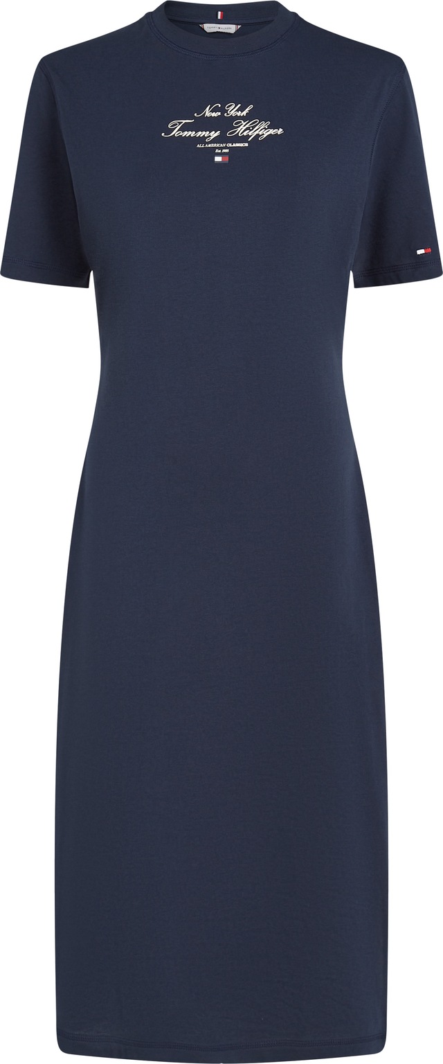 Tommy Hilfiger Shirtkleid »REG SCRIPT TEE DRESS SS« mit Logoschriftzug
