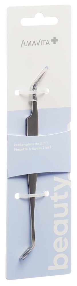 Amavita Beauty Zeckenpinzette 2in1 Inox 1 Stk