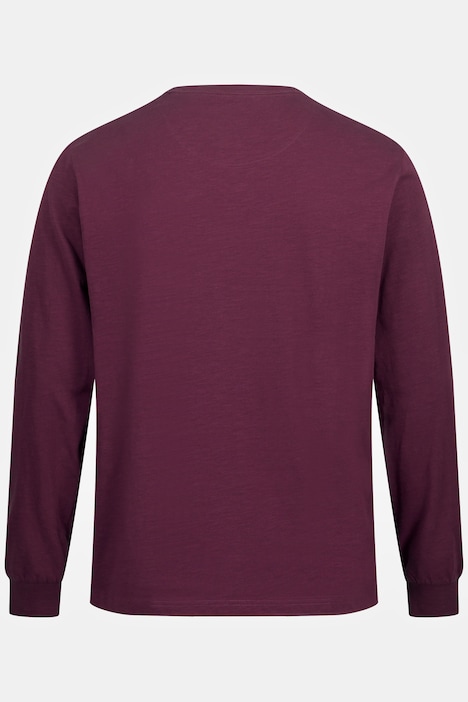 Langarmshirt, Flammjersey, Print, Rundhals