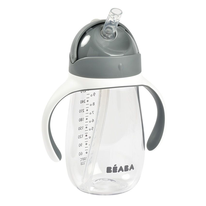 Tasse à paille 300 ml - Gris minéral - Ecru