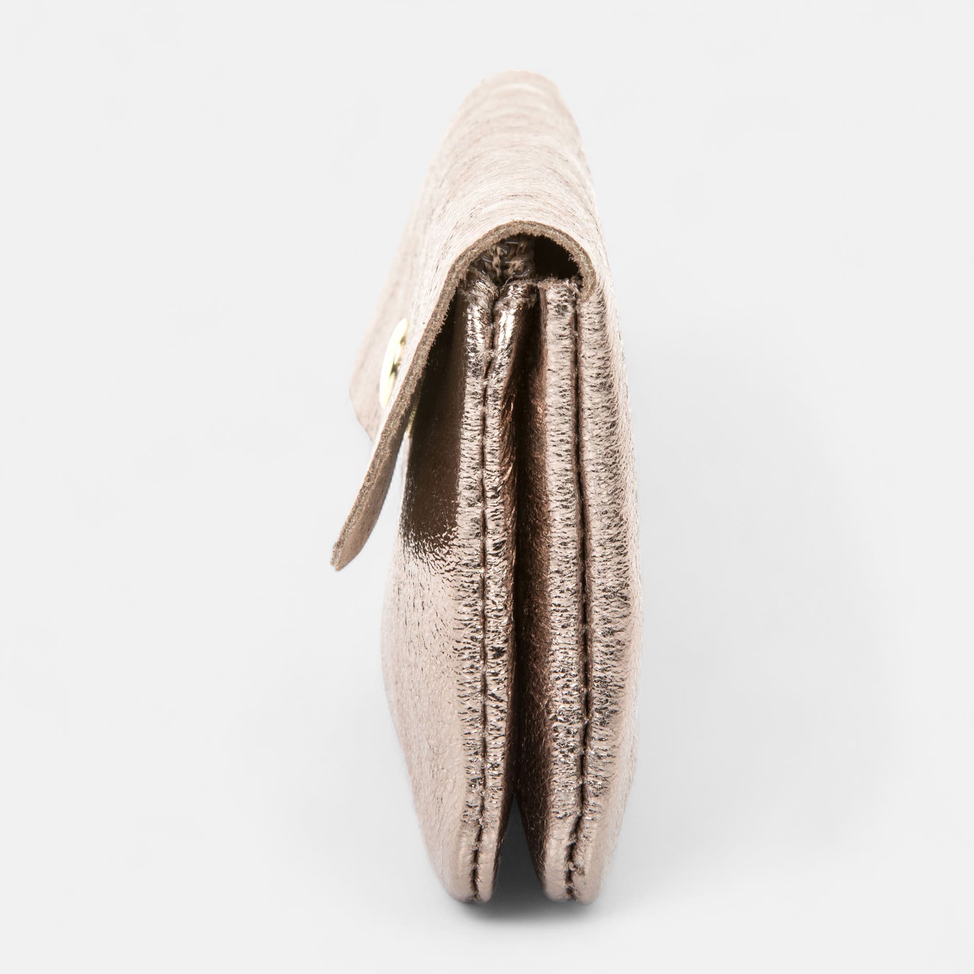 Petite maroquinerie en cuir bronze