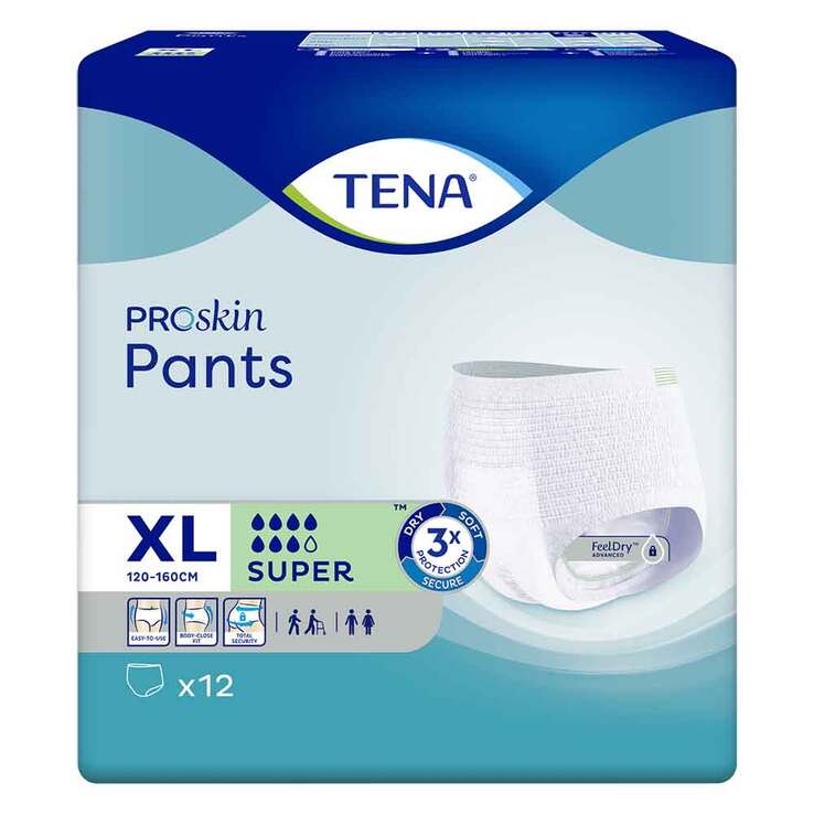 TENA Pants Super XL Einweghosen bei Inkontinenz, 12 St