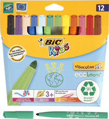 Visa Color Tusch - Tykkelse 3 MM - Assorterede Farver - 12 Stk