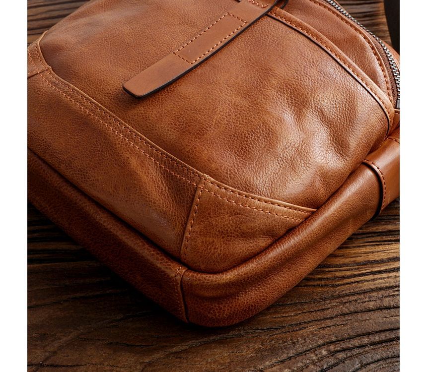 Wavecho - Echte leren crossbodytas