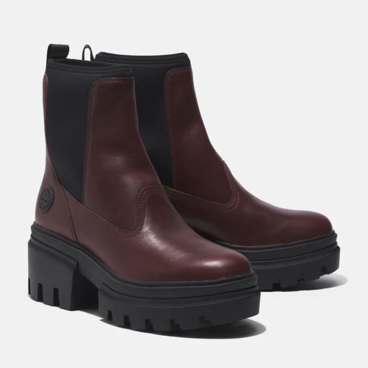 Bota Chelsea Everleigh Feminina na cor Borgonha