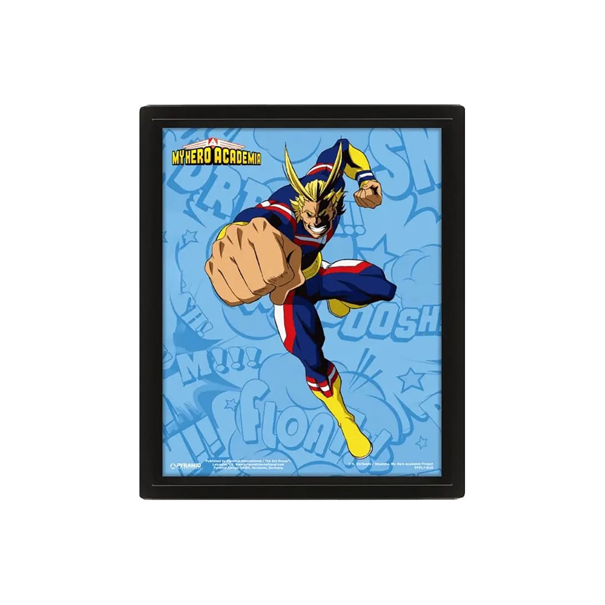 Pan Vision My Hero Academia 3D-plakat (Allmight)
