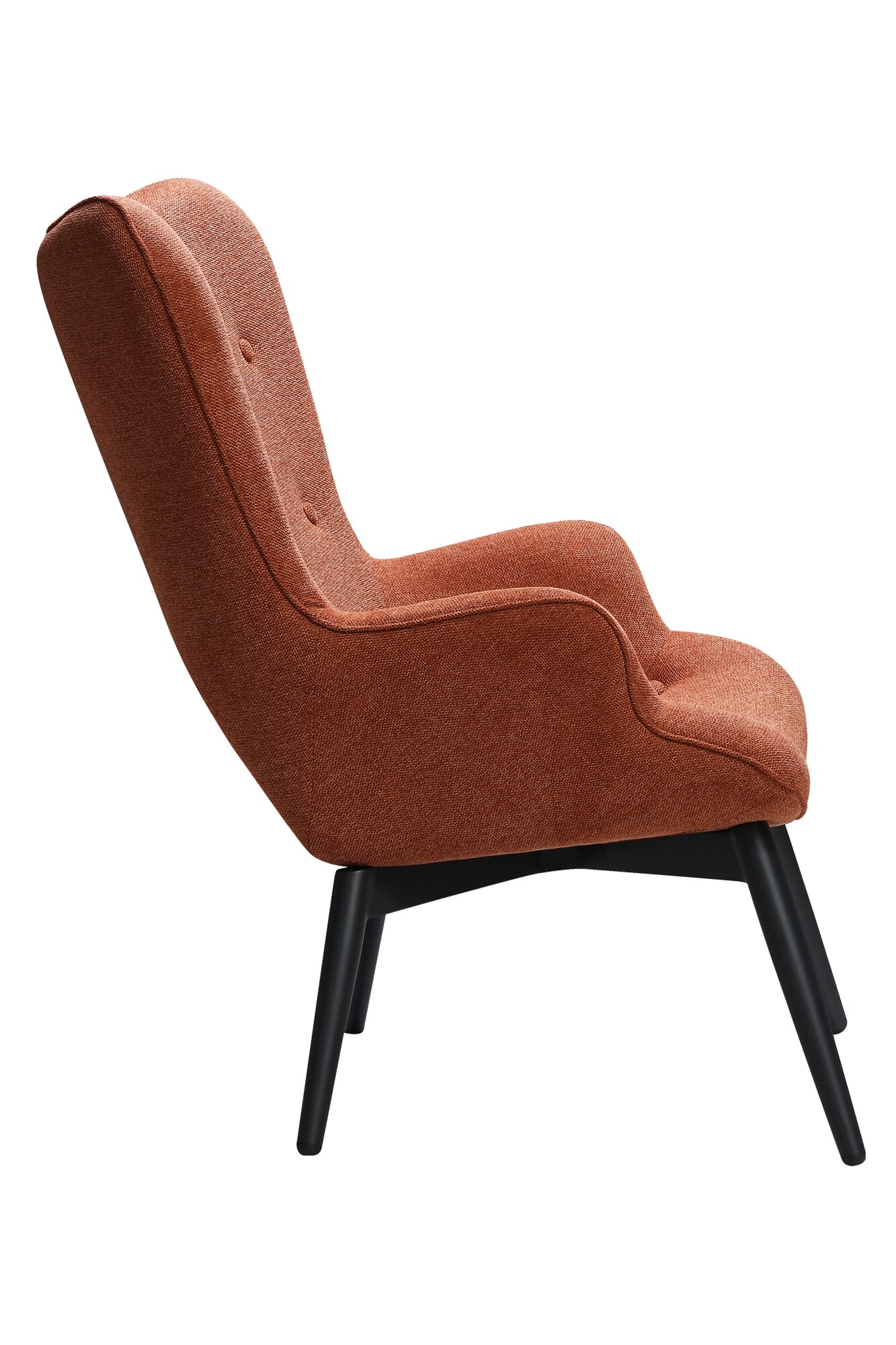Sessel Kupfer Strukturstoff Relaxsessel Polstersessel Ohrensessel Loungesessel