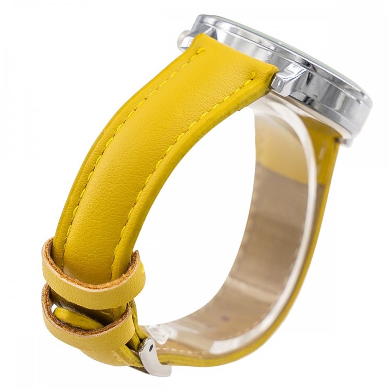 Montre Femme CHTIME bracelet Cuir Jaune