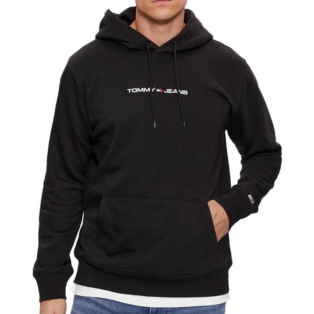 Tommy Hilfiger Sweat à Capuche Noir Homme Tommy Hilfiger Linear