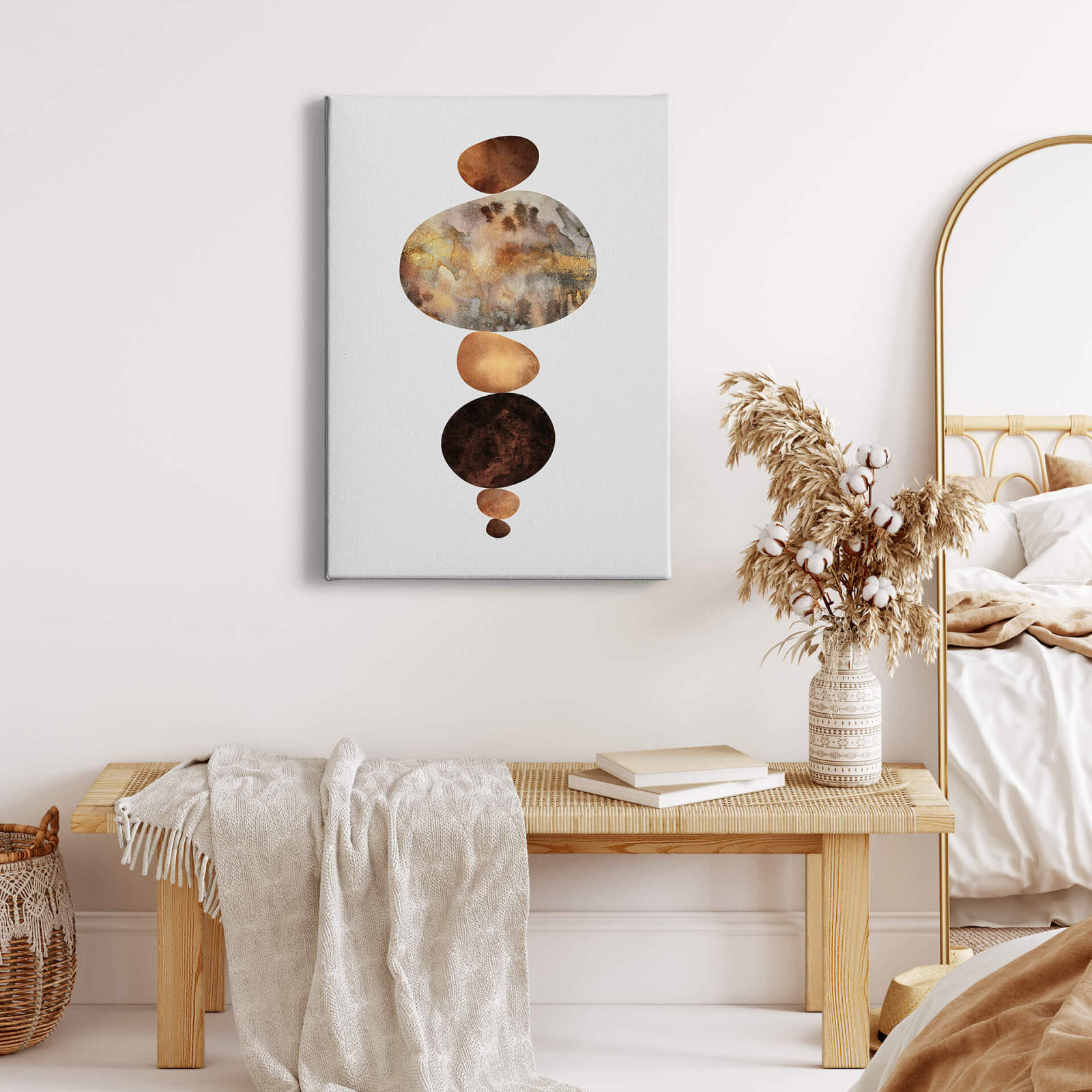 Leinwandbild BALANCE - braun - 50x70 cm