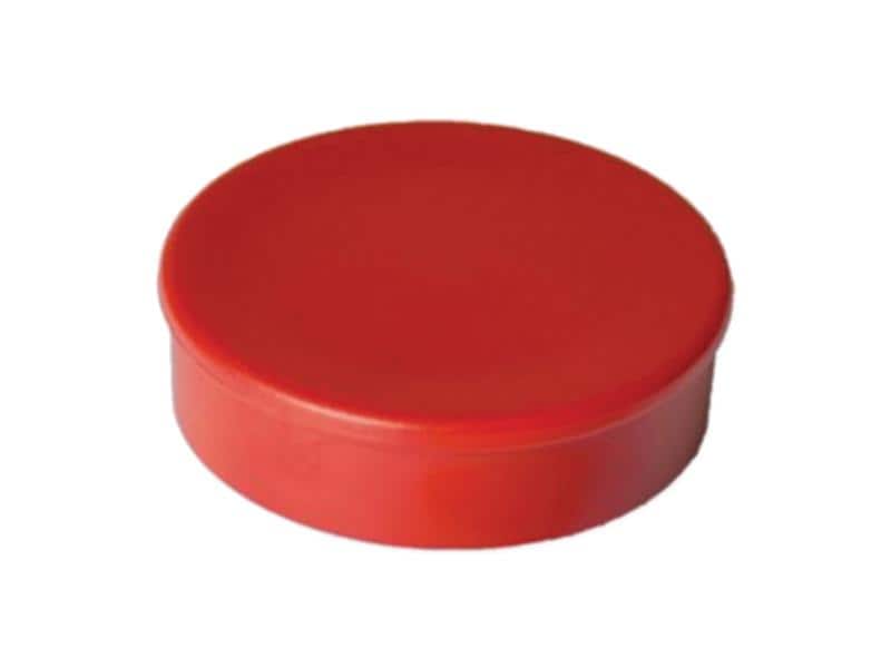 Berec Haftmagnet Ø 30 mm, 10 Stück, Rot Signalmagnete für die Anwendung auf Plantafeln und zur Anbringung von Notizen