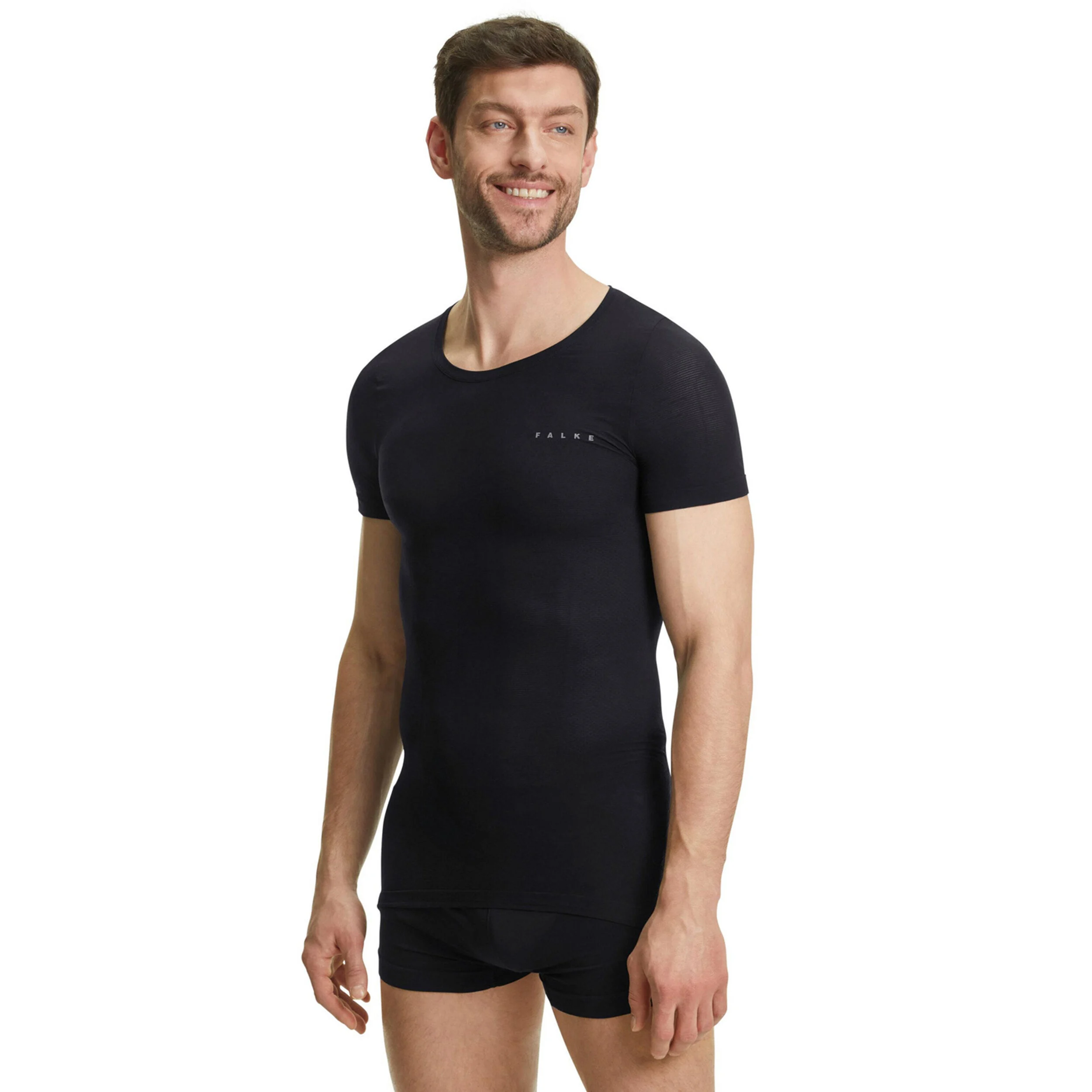 Falke Regular Shortsleeve Maillot De Course Hommes - Noir