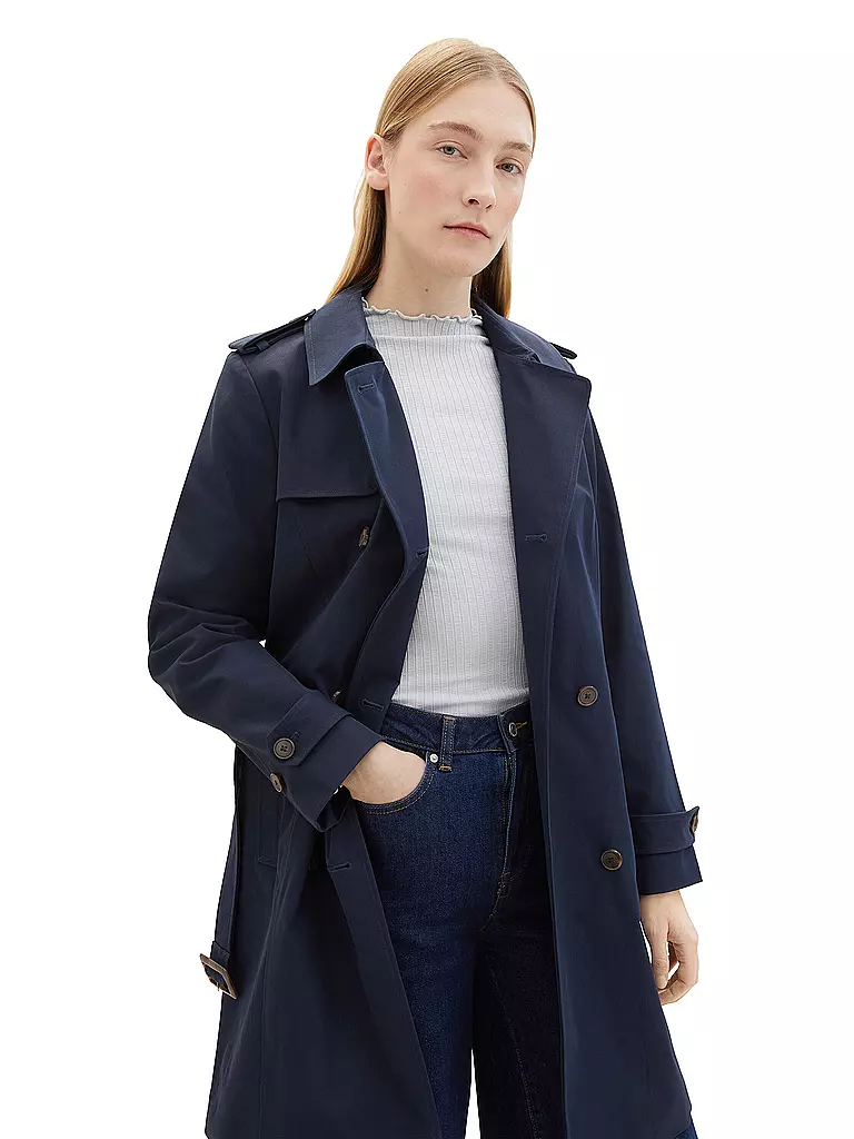 TOM TAILOR Trenchcoat  blau