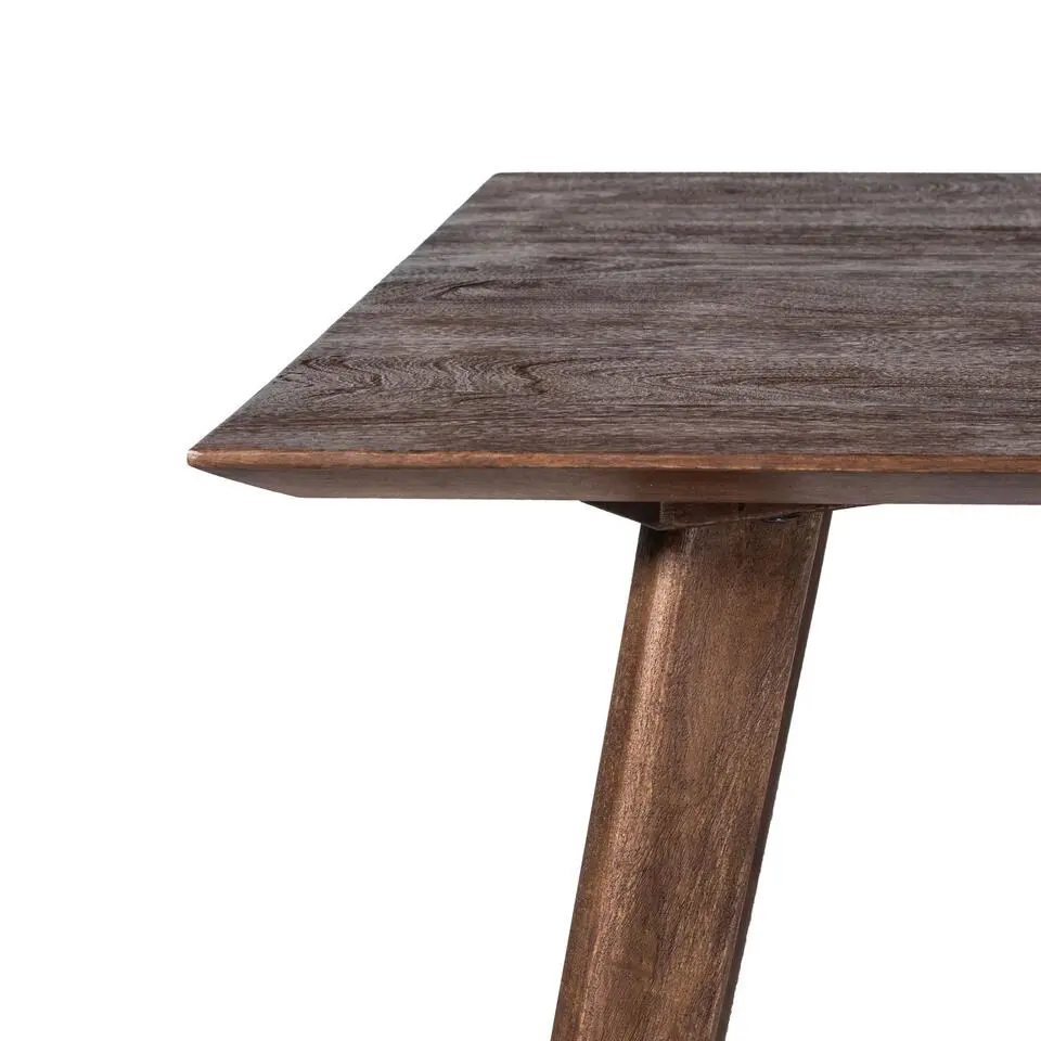 Eettafel Donkerbruin - 160x90x76cm - Mangohout - Tafel Oslo