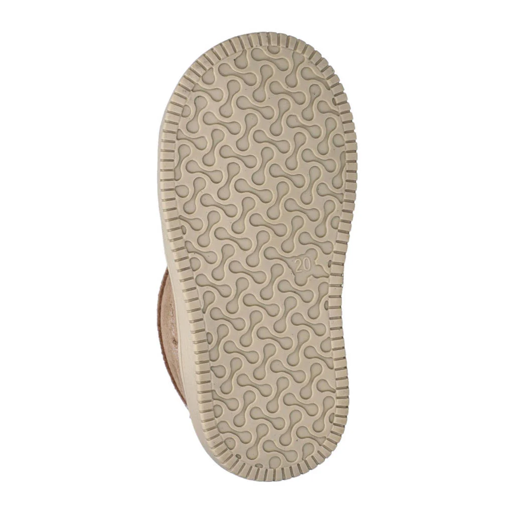 Nelson Kids gevoerde suède enkelboots beige
