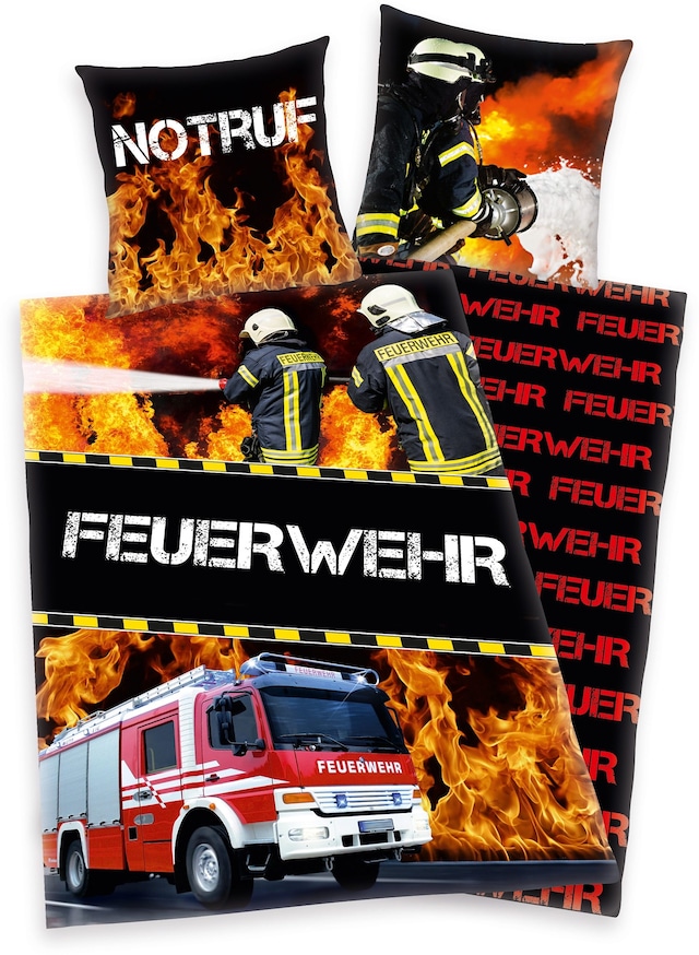 Herding Young Collection Kinderbettwäsche »Feuerwehrmann Sam« 2 Stk. tlg. mit Feuerwehrmann Motiv