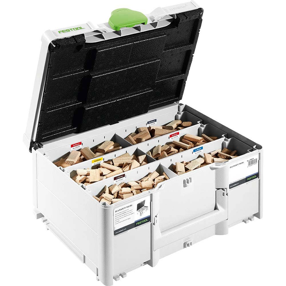 FESTOOL Domino T-LOC Assorted Tool Accessory Systainer - 1060 Piece 576794