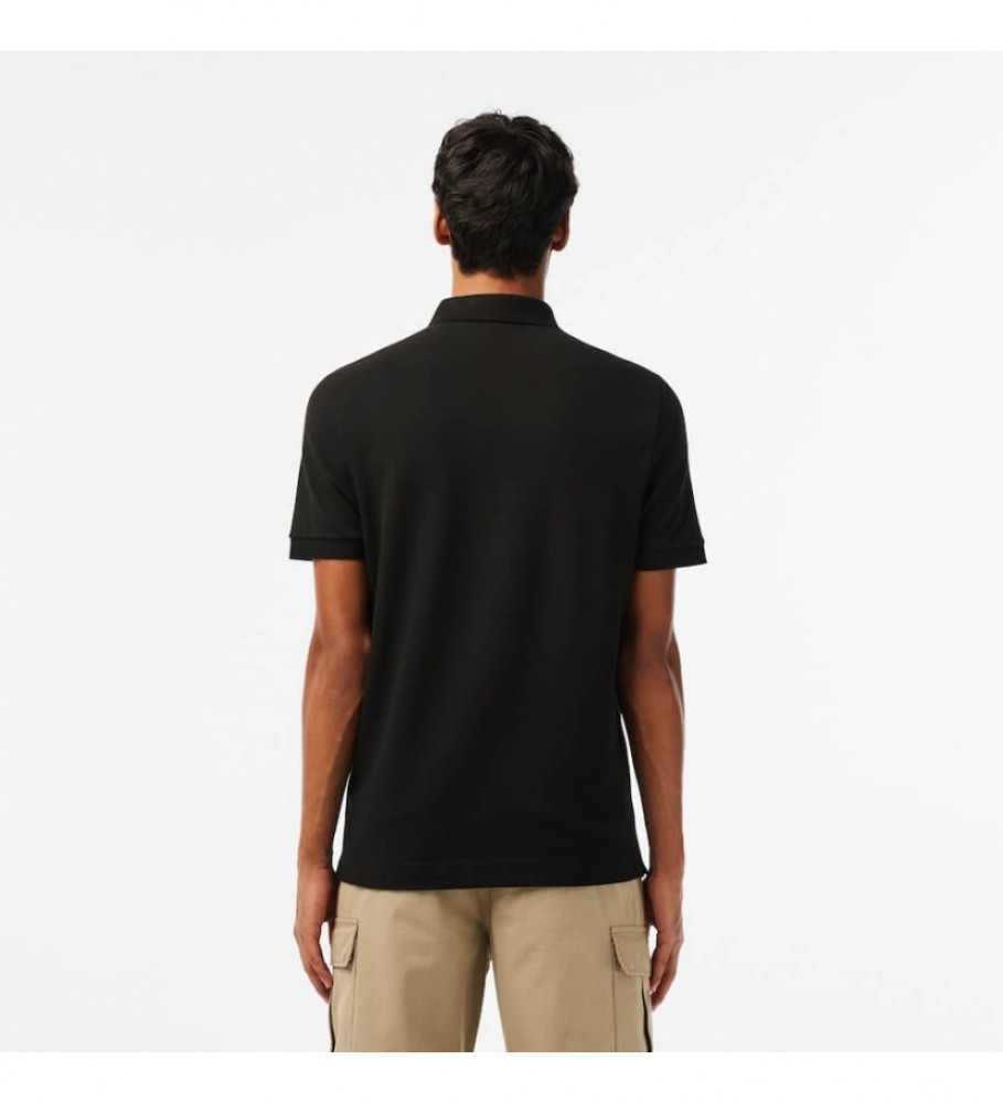 Polo Lacoste Smart Paris em piqué de algodão elástico preto