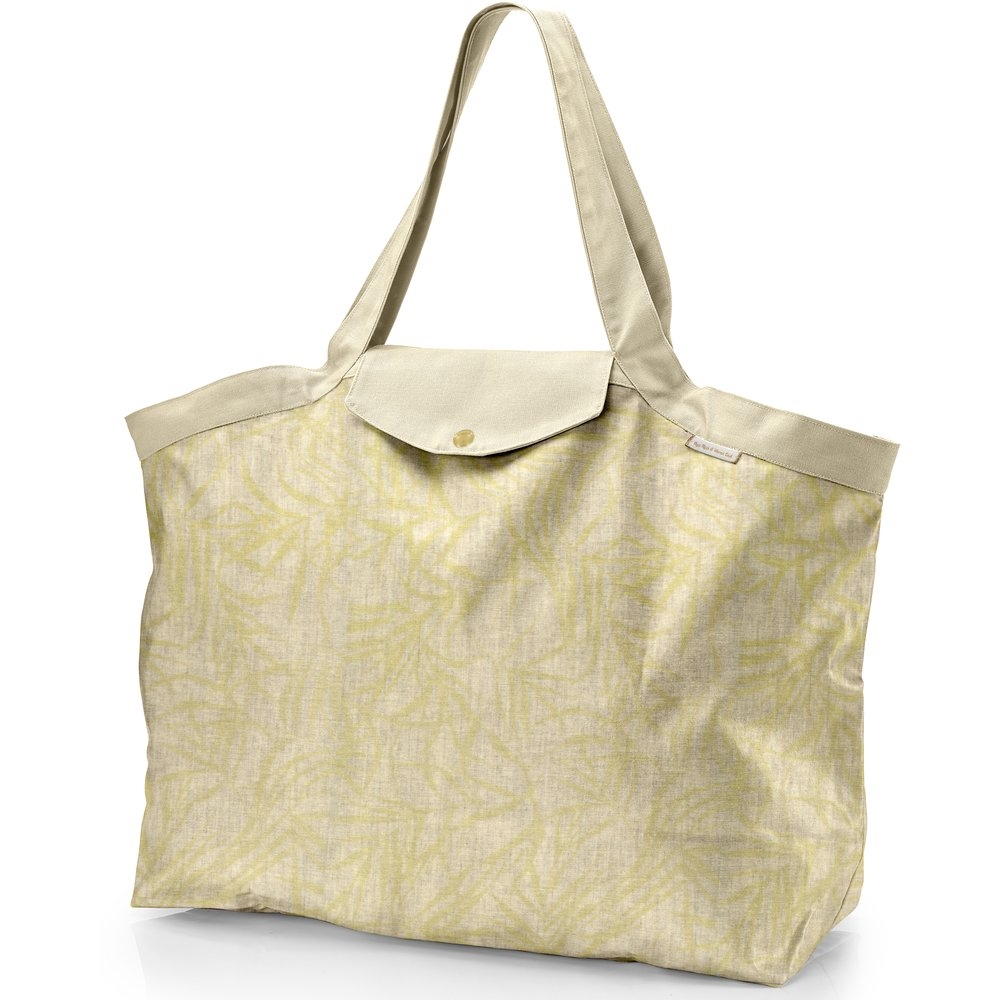 Grand Sac Cabas En Tissu Ramage Or