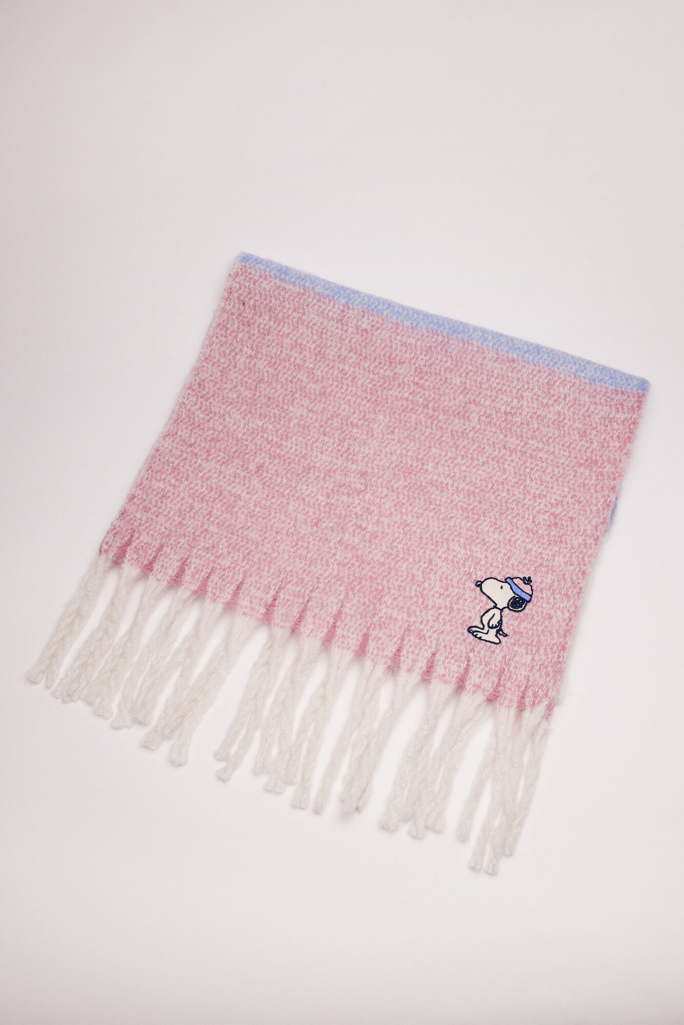 Cachecol Snoopy com efeito mohair