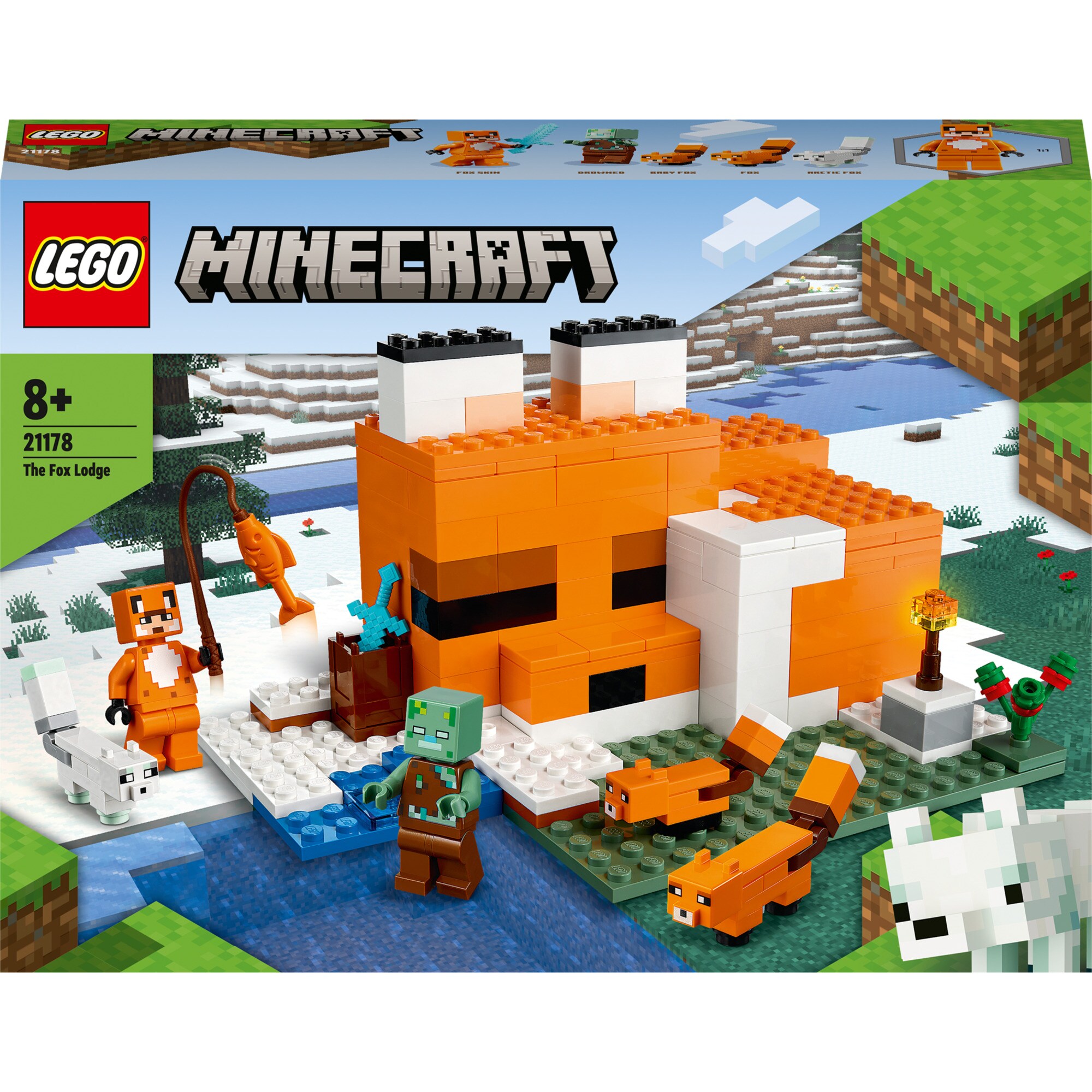 LEGO Konstruktionsspielzeug Minecraft Die Fuchs-Lodge