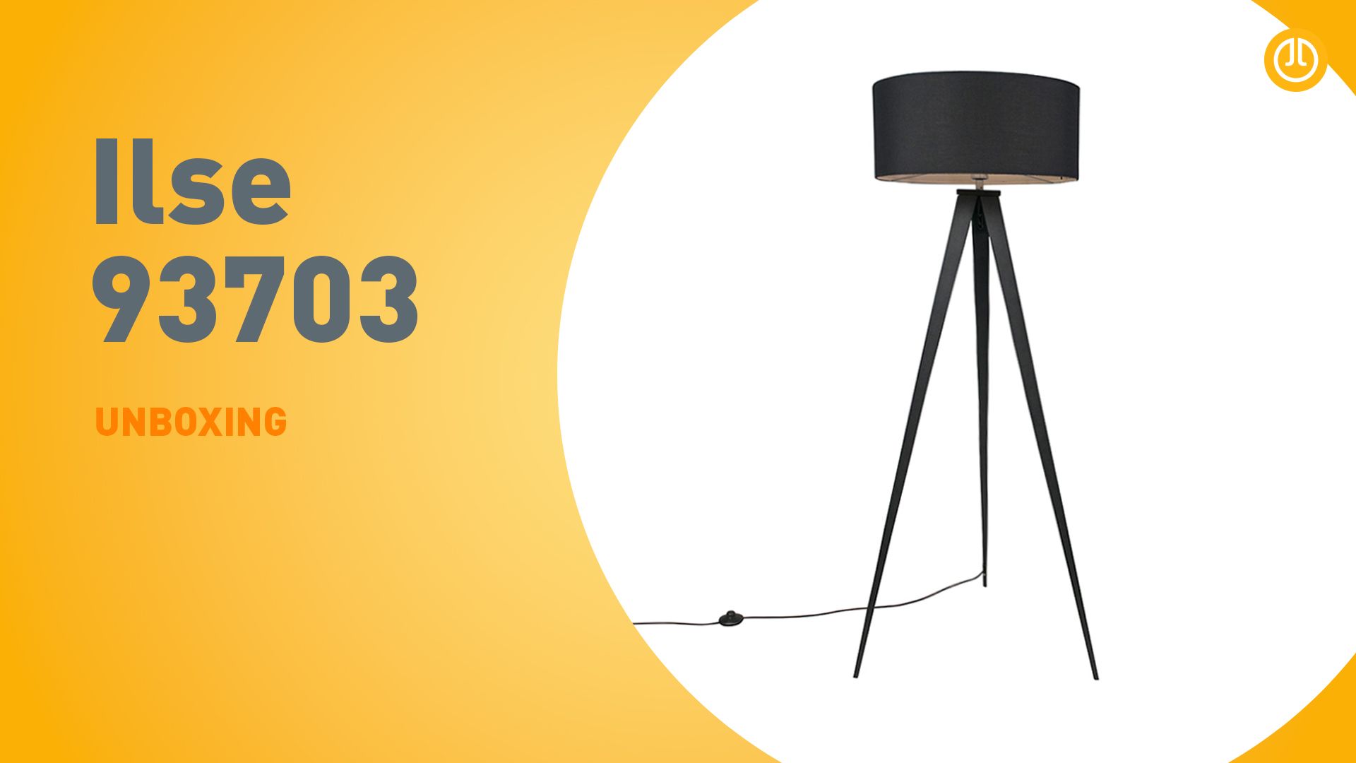 Moderne vloerlamp zwart met zwarte kap - Ilse