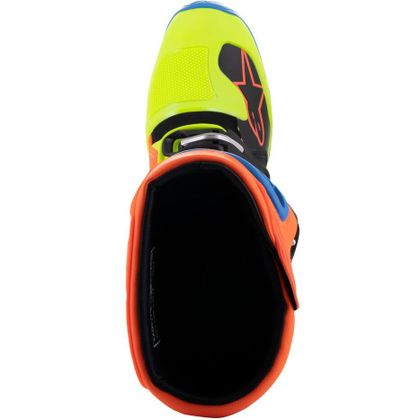 Bottes cross Alpinestars TECH 5 - ORANGE FLUO / ENAMEL BLUE / YELLOW FLUO 2023 - Orange / Bleu