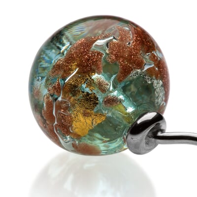 Ohrhänger Muranoglas, Aquarell
