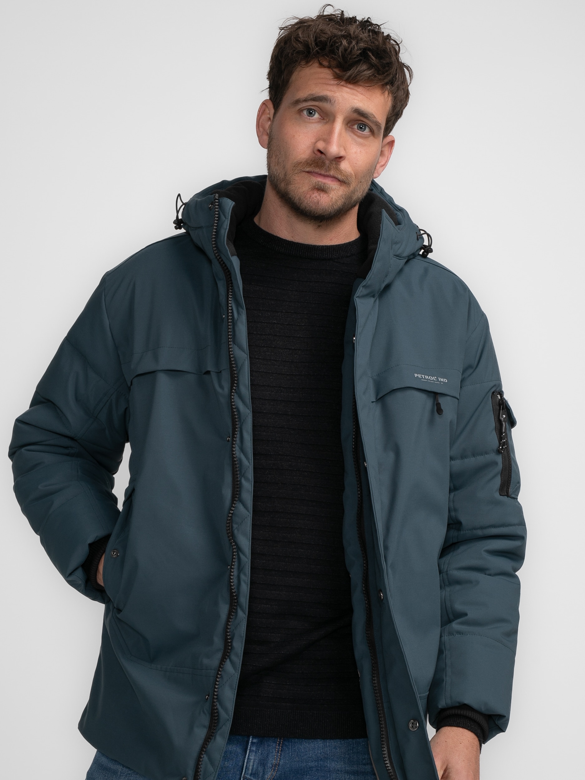 Petrol Industries Parka mit Kapuze mit verstellbarer Kapuze