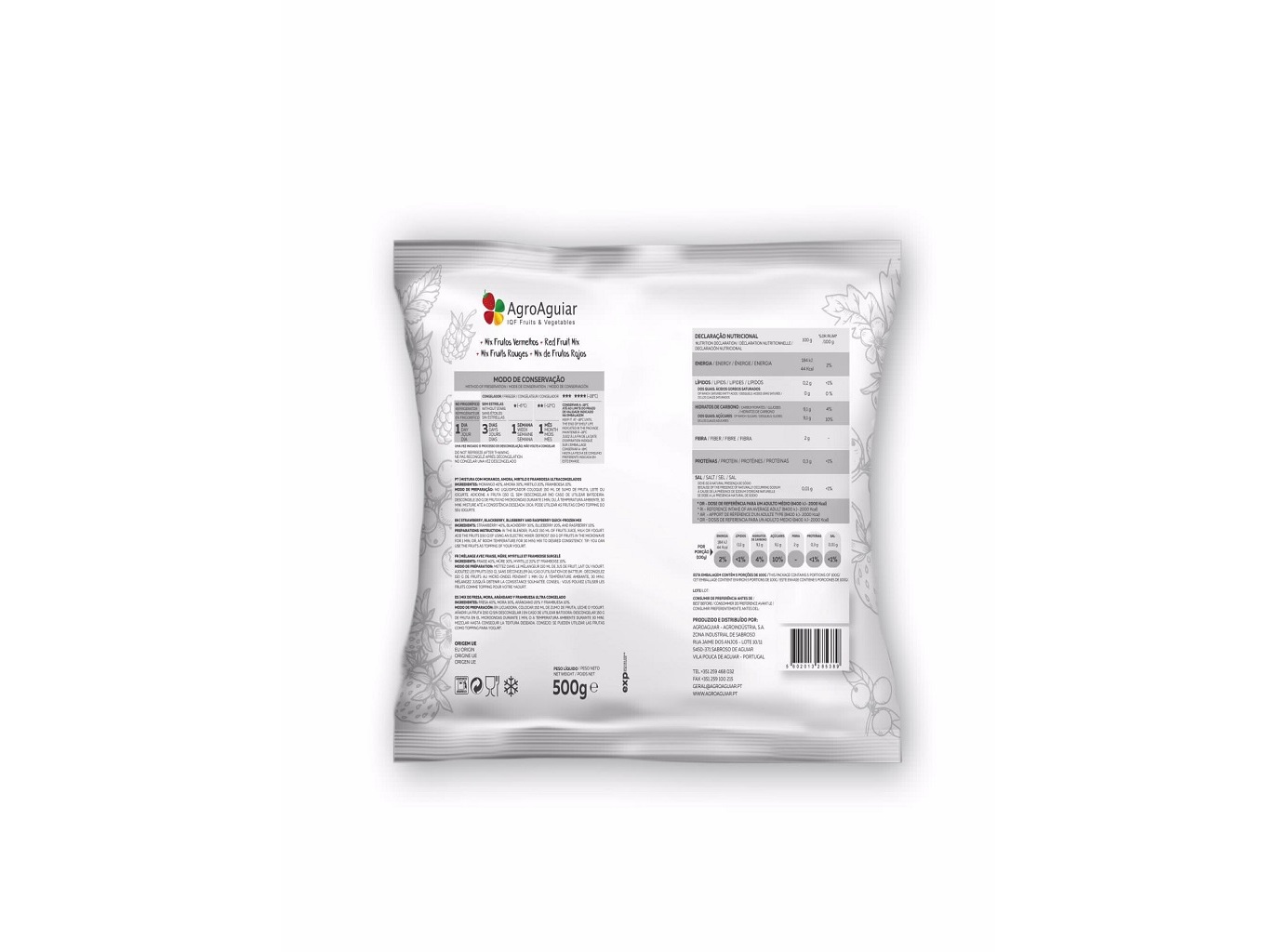 FRUTOS VERMELHOS AGROAGUIAR ULTRACONGELADO BIO 500G