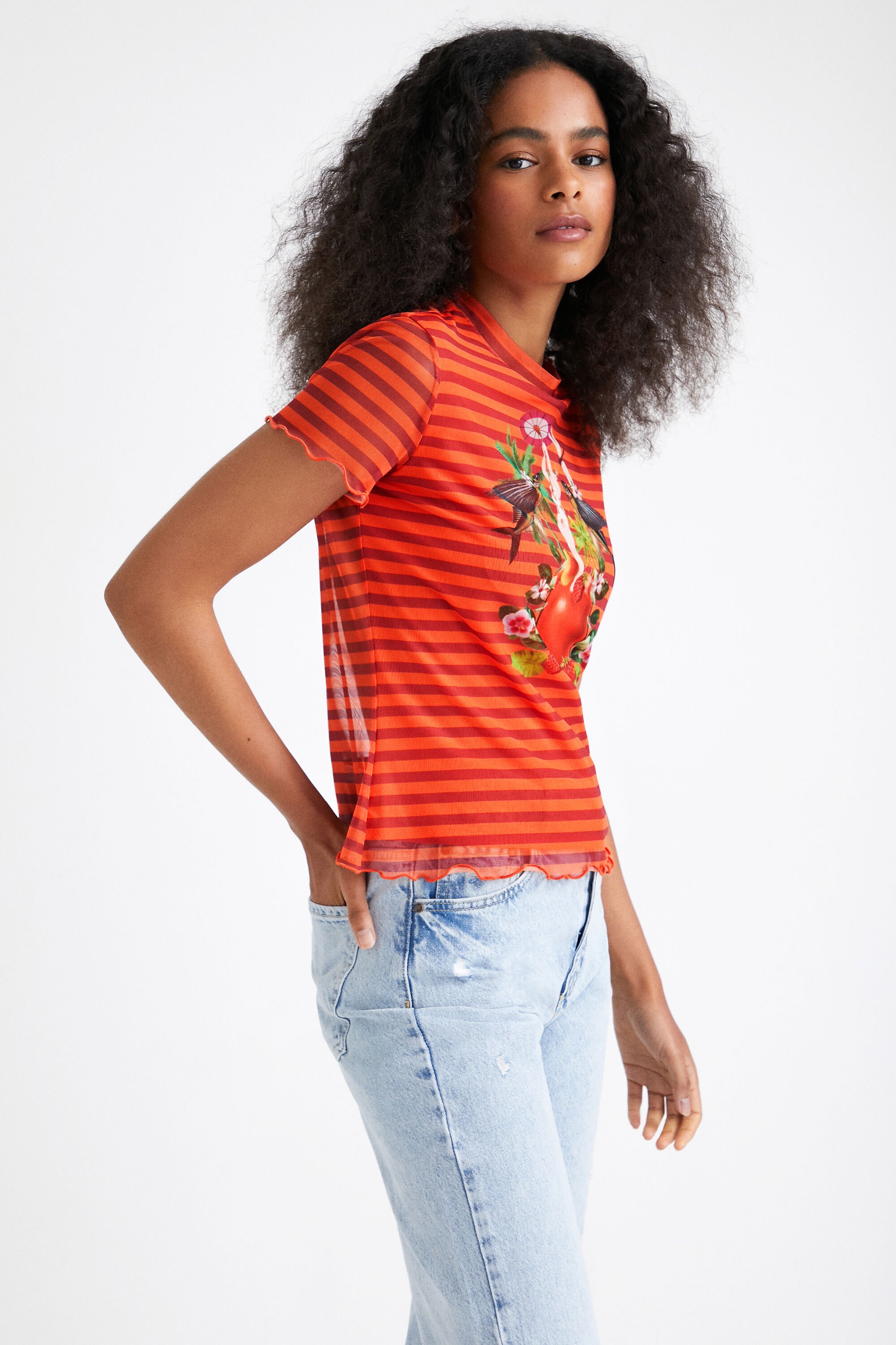 T-shirt ajusté à rayures