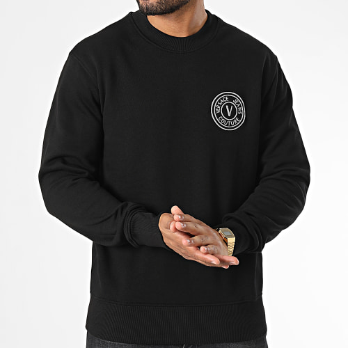 Sweat Crewneck Vemblem Embroidery 73GAIT07 Noir Doré