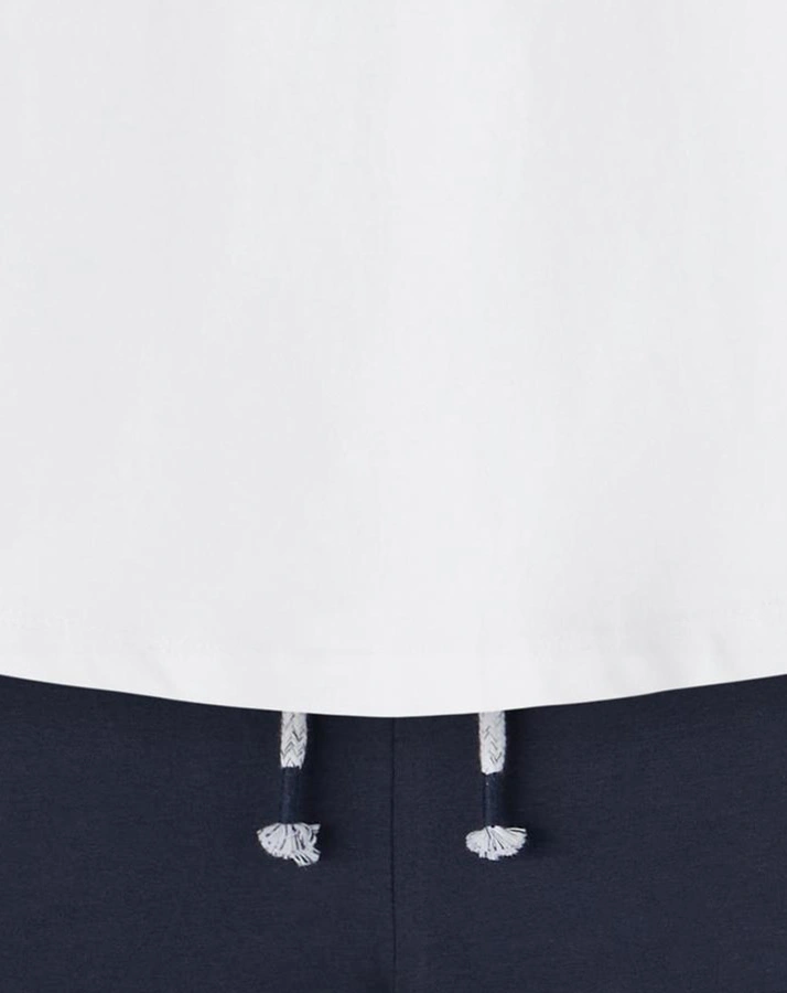 T-Shirt NMMZACO mit Shorts in bright white