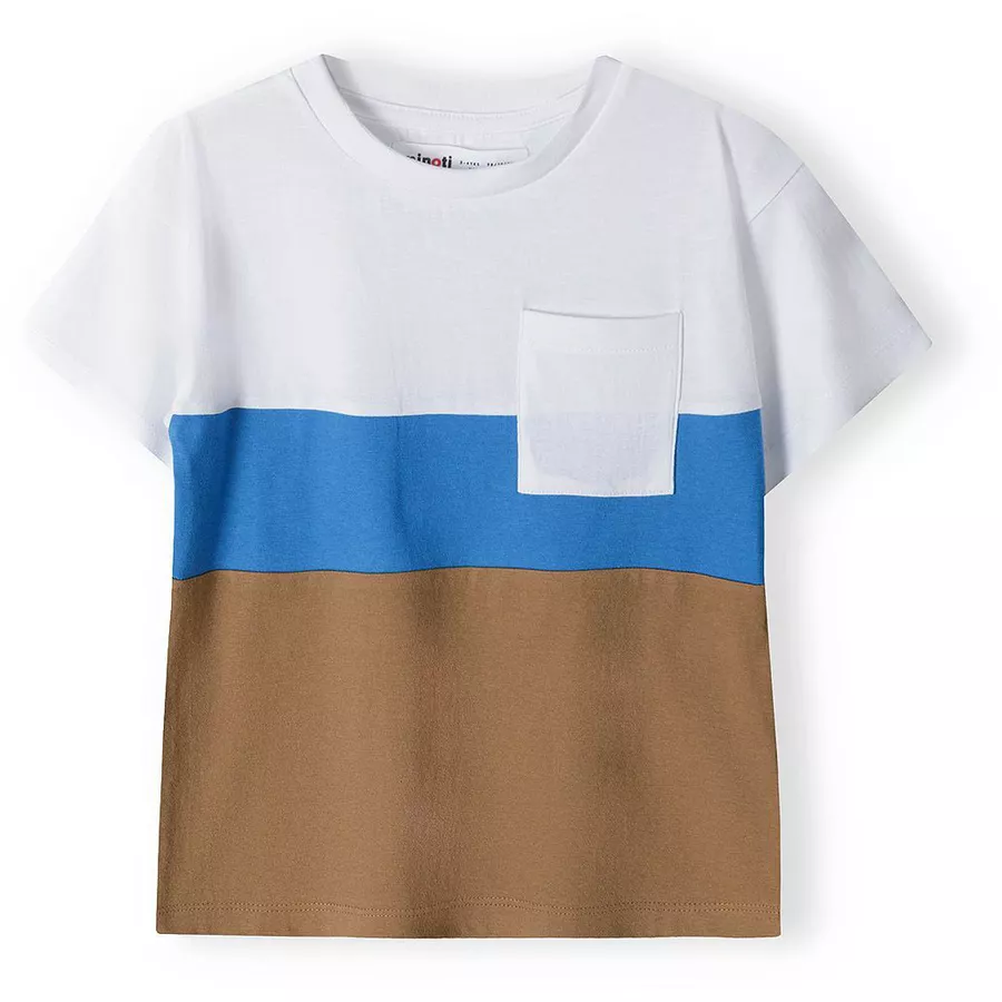 MINOTI T-Shirt WeißBlauBraun