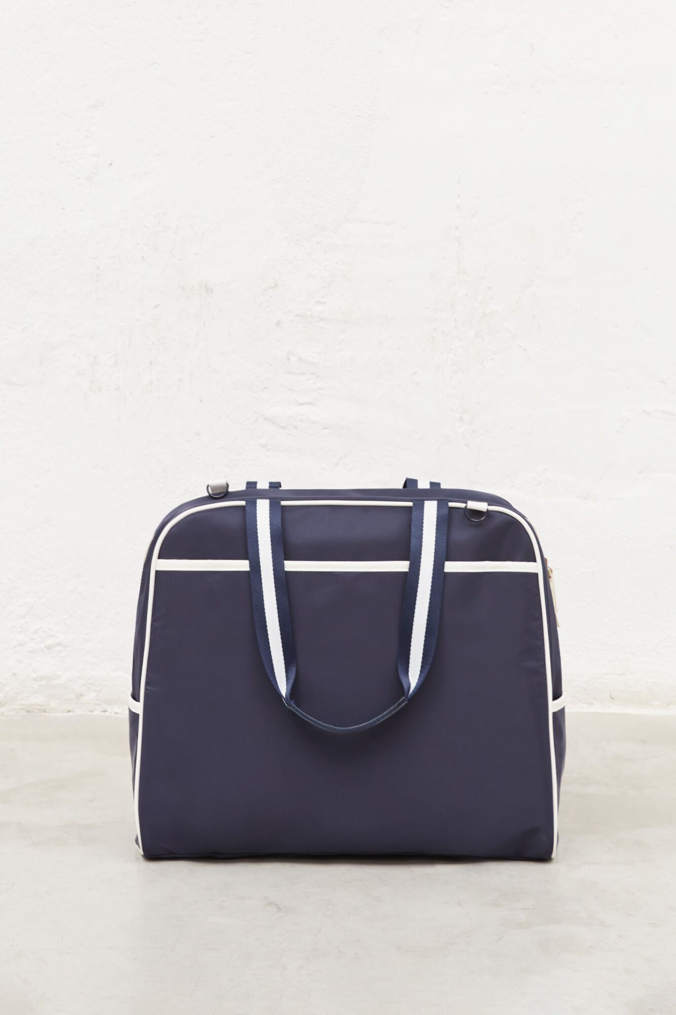 Bolsa de remo em couro sintético azul marinho