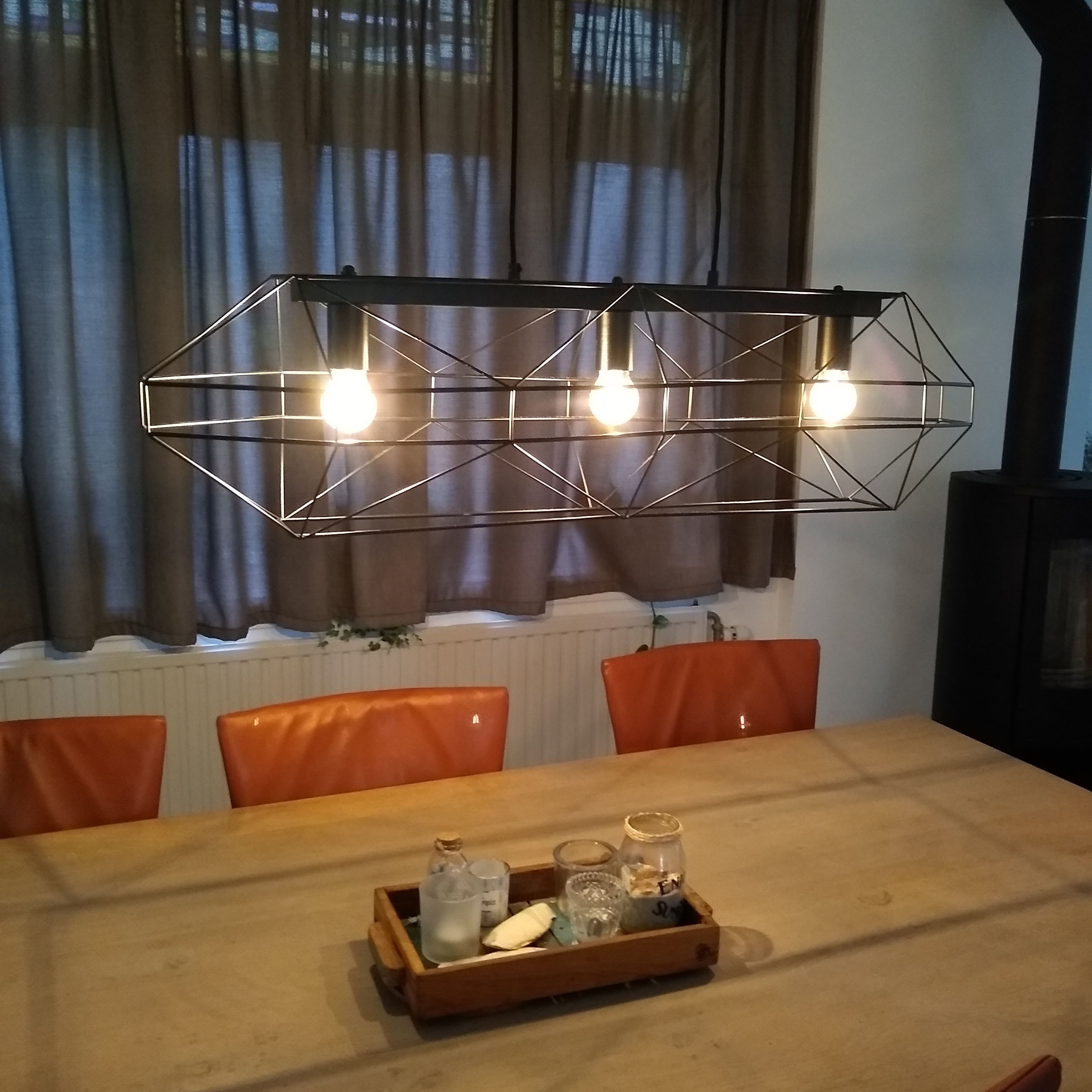 Industriële hanglamp zwart 3-lichts - Carcass
