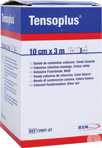 Tensoplus Bande Cohésive 10cm x 3m Blanc 1 Rouleau (7209707)