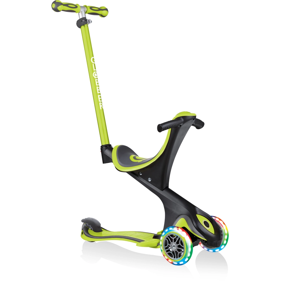 GLOBBER GO-UP COMFORT LIGHTS mit Leuchtrollen, lime grün