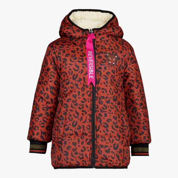 TwoDay reversible meisjes winterjas luipaardprint