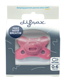 Difrax Fopspeen Natural 0-6 M Uni Raspberry 1ST