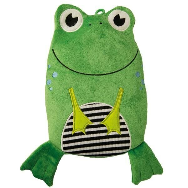 HUGO FROSCH Wärmflasche Frosch Velour grün