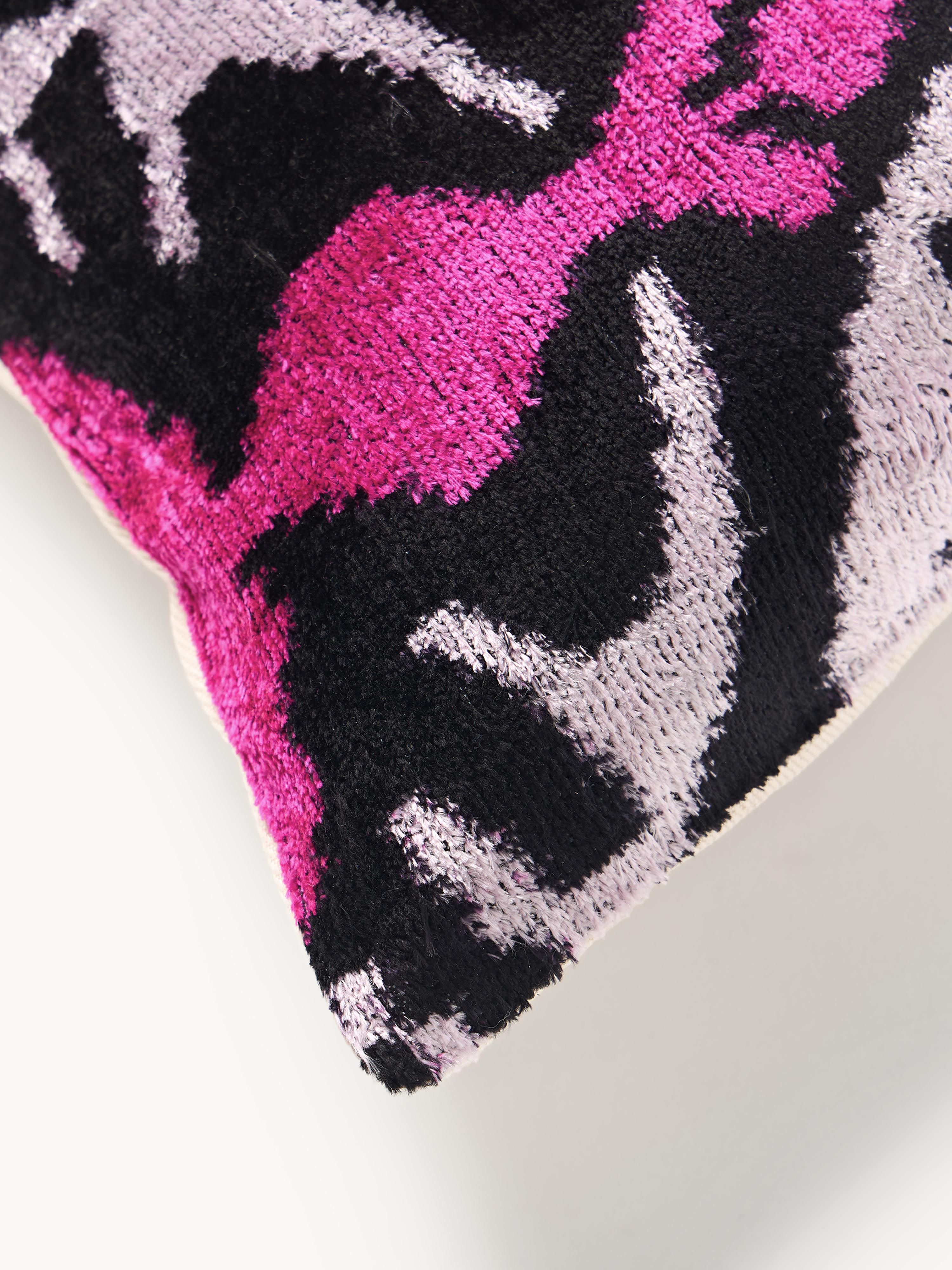 Zijden fluwelen kussenhoes Velvety met abstract patroon