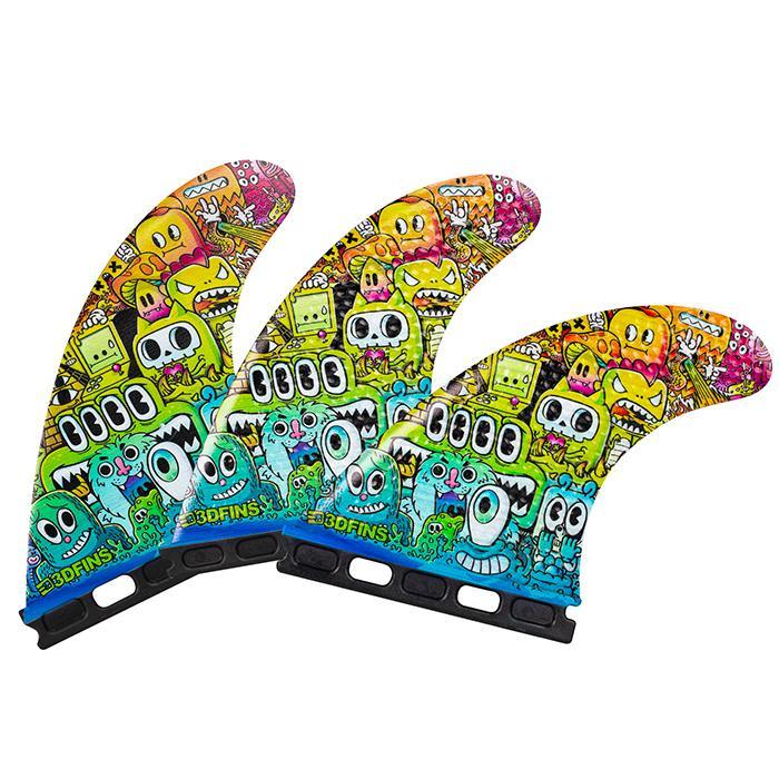3DFINS Go Hard Monster - Thruster Futures - Medium