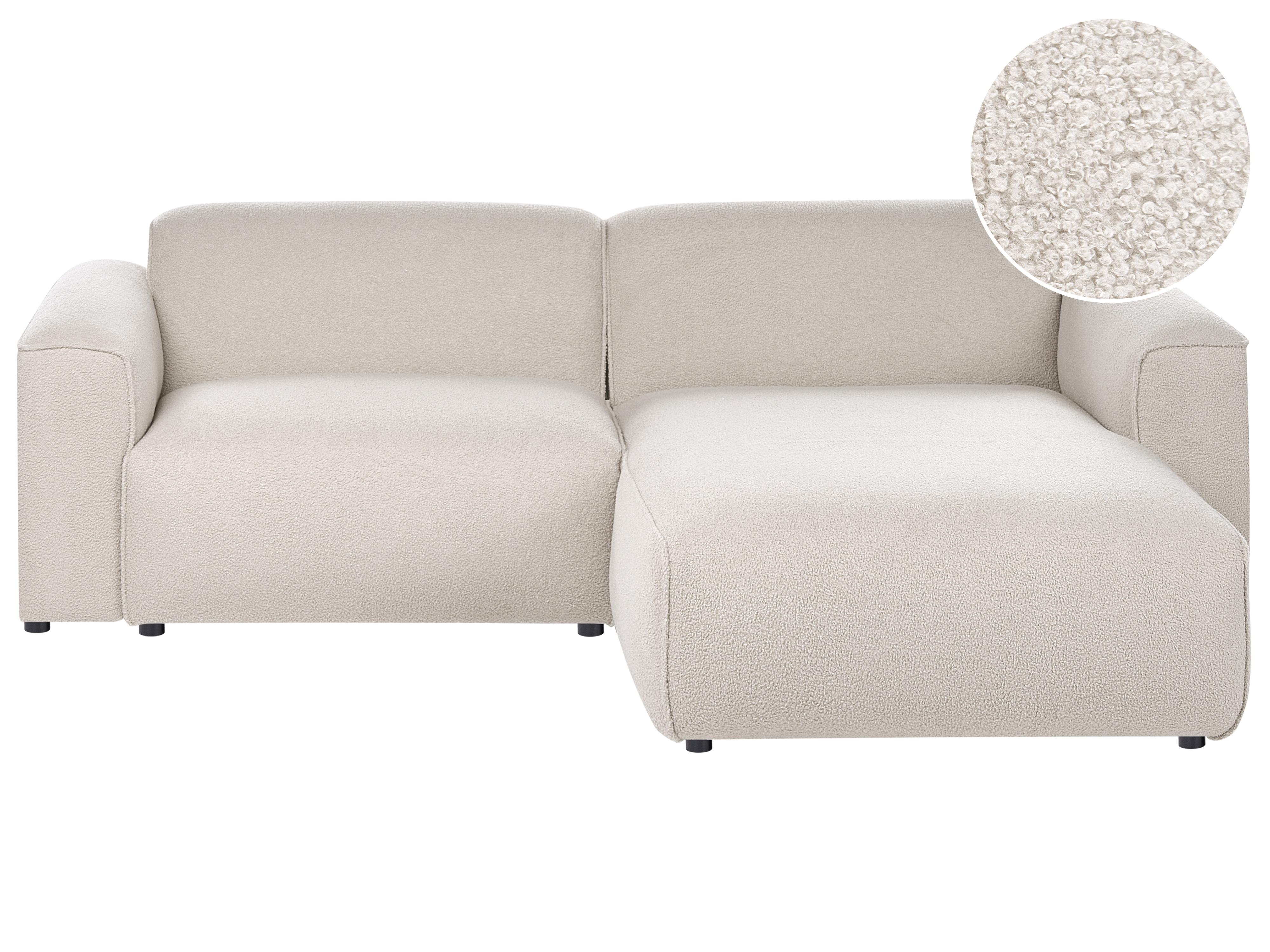 Hoekbank 3-zits FAABORG Bouclé Beige linkszijdig