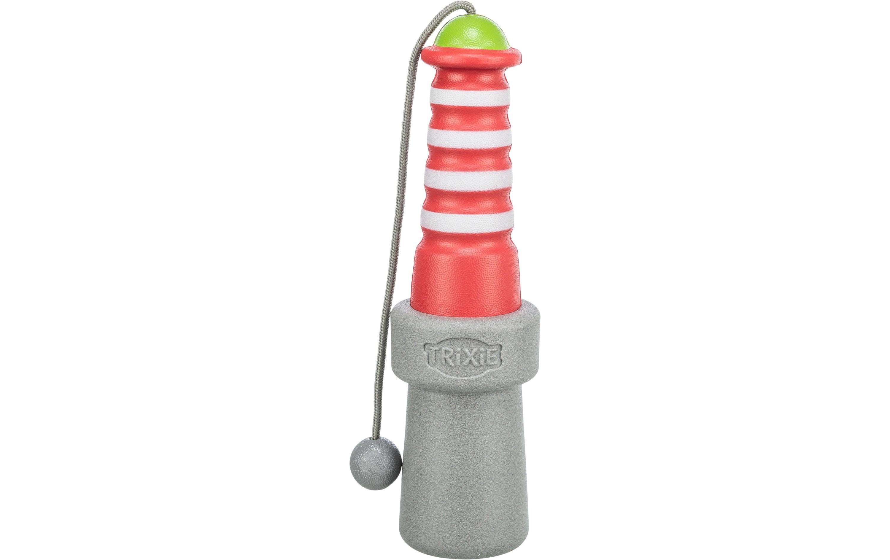 Schwimmspielzeug Aqua Toy Leuchtturm 26 cm, Orange, GrauWasserspielzeug für Hunde aus thermoplastischem Gummi